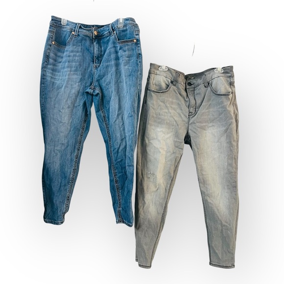 Melissa McCarthy Seven7 Denim - Melissa McCarthy Seven7 Skinny Pencil Jeans 18W 2 Pair Bundle